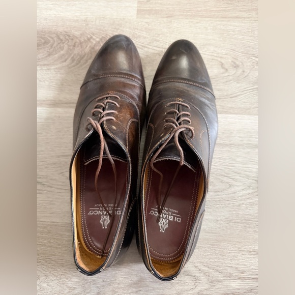 Di Bianco Brown Leather Cap-Toe Derby - Men\'s Dress Shoes
Made in Italy main image 10
